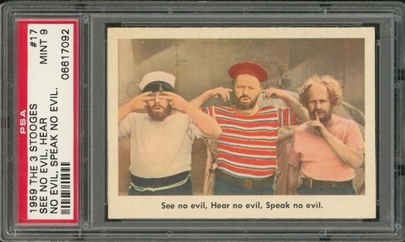 1959 Fleer "Three Stooges" #17 "See No Evil… " – PSA MINT 9